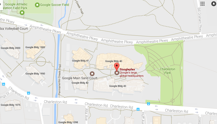 Google headquarter location and customer service
