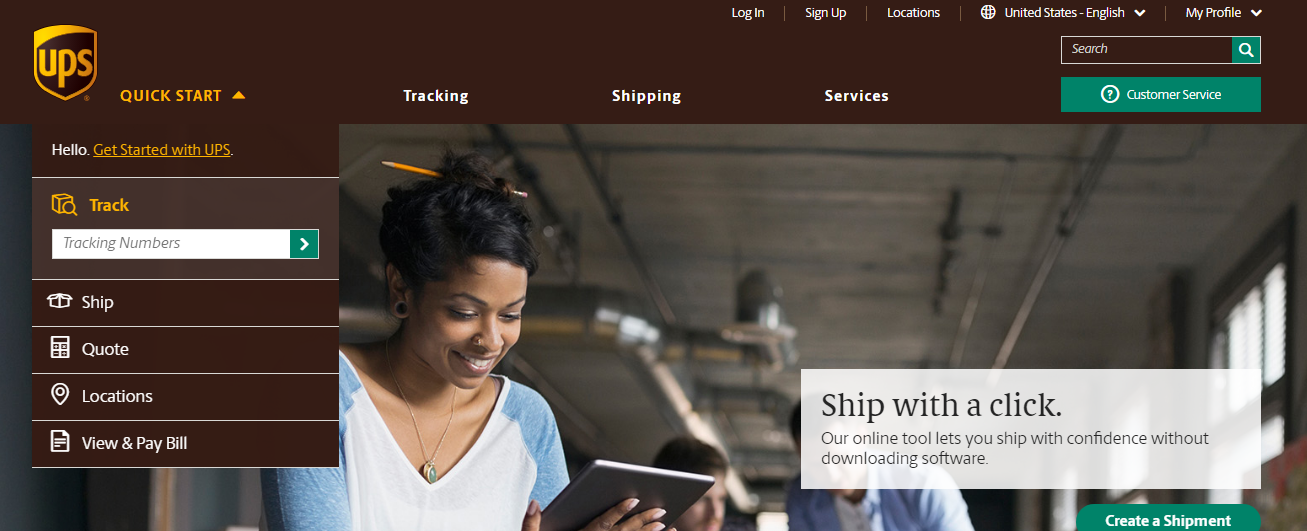 UPS company headquarter location and customer service