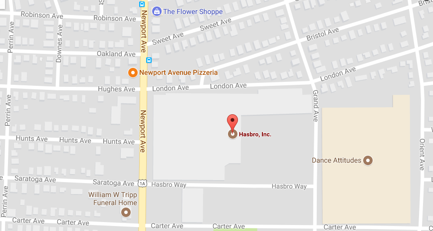 Hasbro headquarters corporate office address